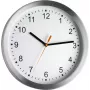 TFA Dostmann 98.1045 radiografische wandklok – zilveren frame, witte wijzerplaat, 30 cm