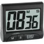 TFA Dostmann digitale keukentimer en stopwatch - zwart - 99 min - kunststof - LCD - magnetisch (38.2021.01)