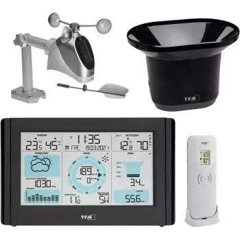 TFA Dostmann WEATHER PRO draadloos weerstation met wind- en regenmeter 35.1161.01
