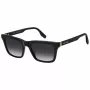 THE MARC JACOBS MARC846S807 heren vierkante zonnebril - zwart acetaat montuur, grijze polycarbonaatglazen, UV400-bescherming