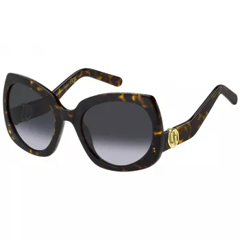THE MARC JACOBS dames zonnebril MARC808S086 - zwart acetaat montuur, grijze verloopglazen, 57 mm