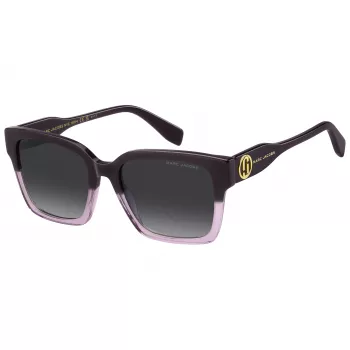 THE MARC JACOBS dames zonnebril MARC814SB3V - zwart acetaat montuur, grijze verloopglazen, 53 mm