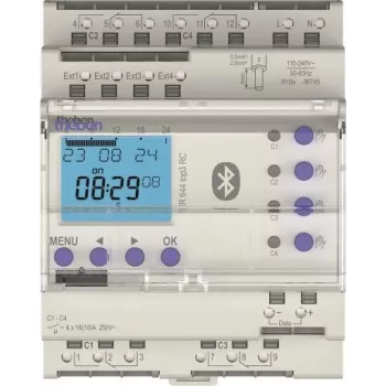 Theben TR 644 top3 BLE RC digitale tijdschakelaar, jaarprogramma, 2-kanaals, DIN-rail 6440330
