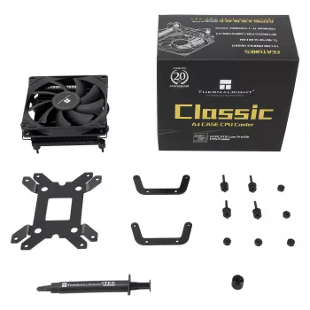 Thermalright AXP90-X36 Black Low Profile CPU-koeler, 92mm PWM-ventilator, ITX, Intel & AMD