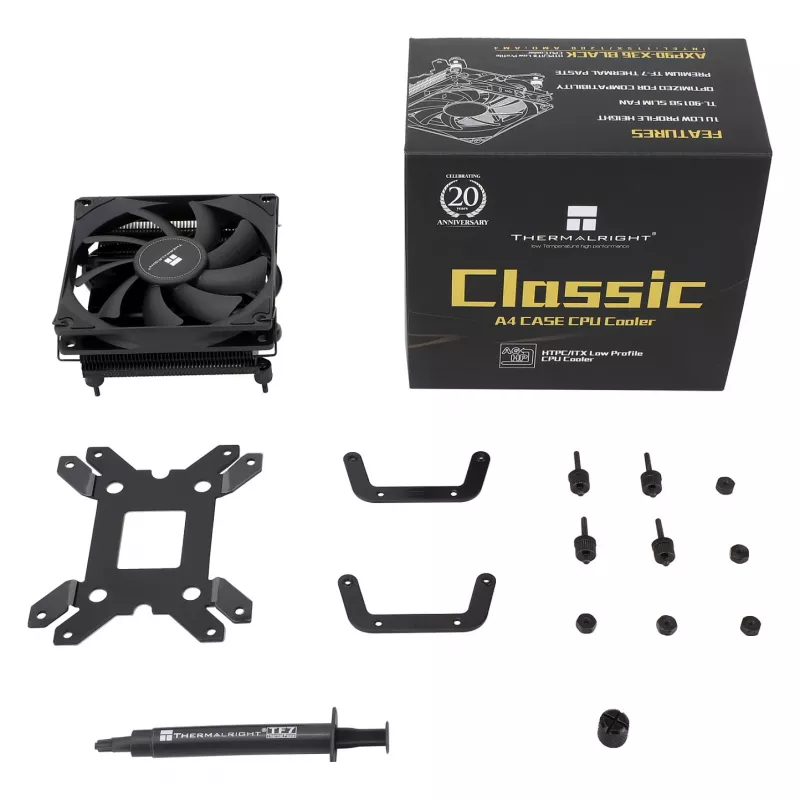 Thermalright AXP90-X36 Black ITX CPU-luchtkoeler, 92 mm, Intel LGA115x/1200/1700 en AMD AM4