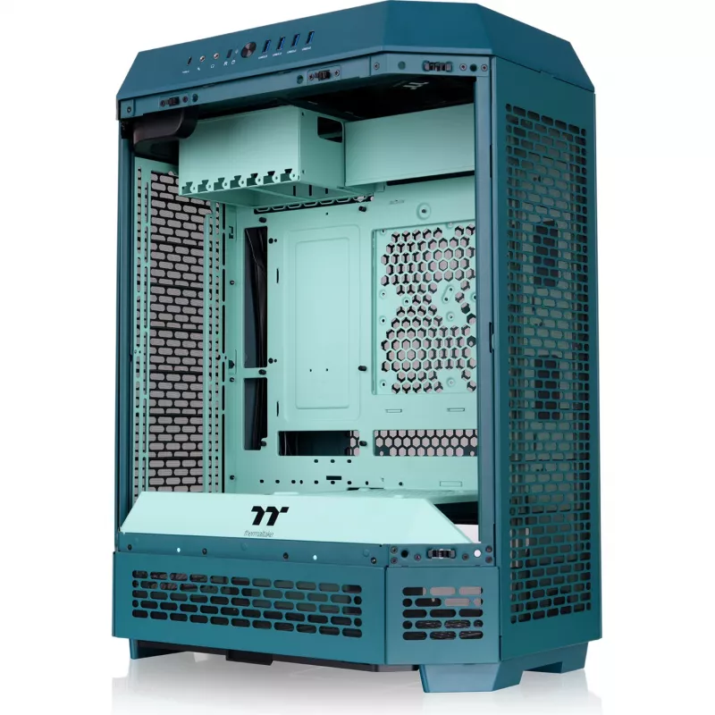 Thermaltake The Tower 600 Transformative Teal full tower behuizing, 3x gehard glas, E-ATX, USB-C