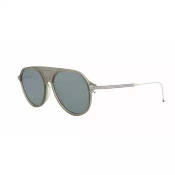 Thom Browne TB809BGRYSLV5 unisex zonnebril - grijs montuur, verzilverde spiegelglazen, 55/18/145 mm