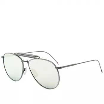 Thom Browne unisex TB015LTDBLKGR aviator zonnebril 62/15/144 mm