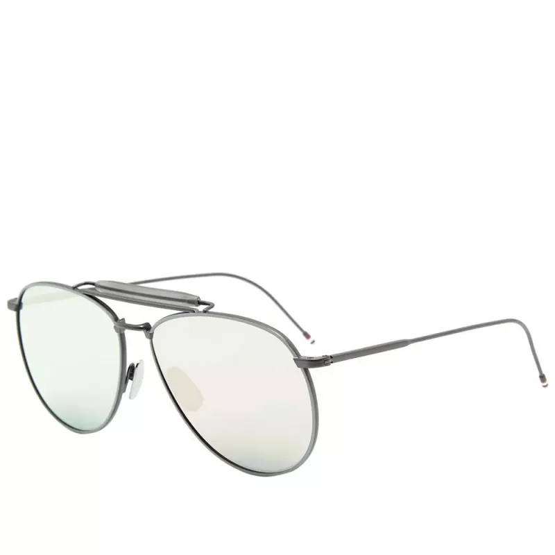 Thom Browne unisex TB015LTDBLKGR aviator zonnebril 62/15/144 mm