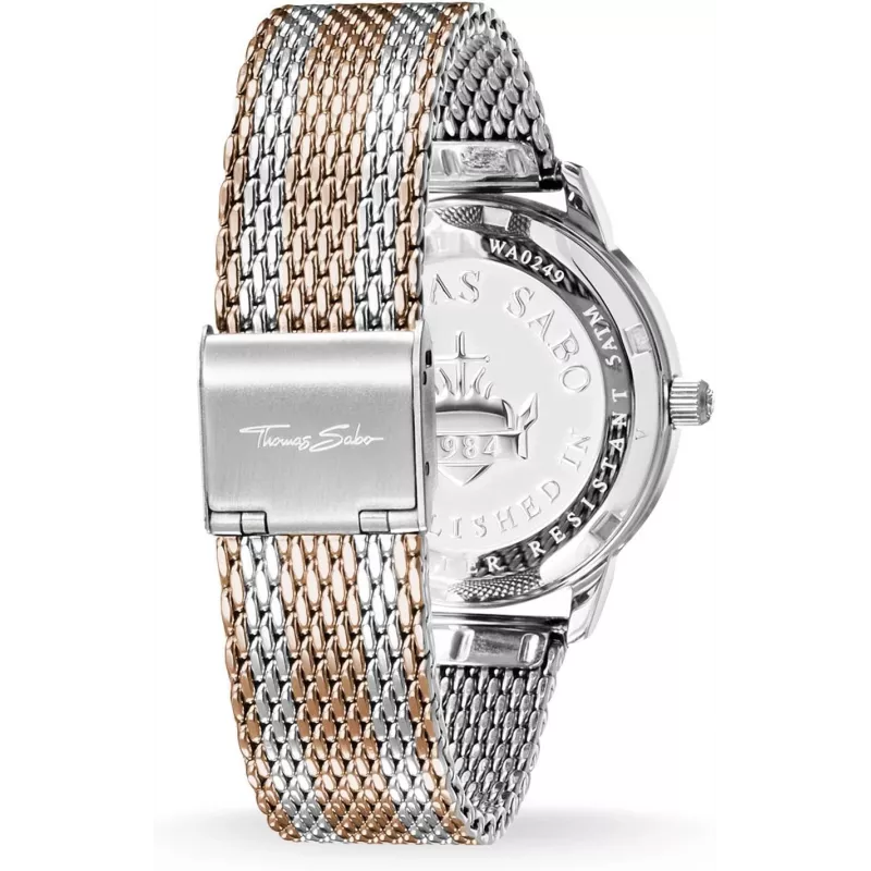 THOMAS SABO dameshorloge WA02732832013 - quartz, edelstaal, zilveren wijzerplaat