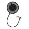 THRONMAX P1 dubbellaags nylon-mesh popfilter met 350 mm zwanenhals en universele schroefklem, zwart