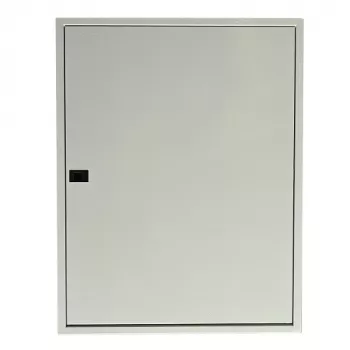 TIBOX AS424 opbouw-verdeelkast, 585x750x115 mm, 4 rijen x 24 modules, binnen, transparante deur, wit/grijs