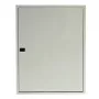 TIBOX AS424 opbouw-verdeelkast, 585x750x115 mm, 4 rijen x 24 modules, binnen, transparante deur, wit/grijs