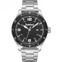 Timberland heren analoog kwartshorloge TDWGH0010503 46mm roestvrijstalen kast bruine leren band blauwe wijzerplaat