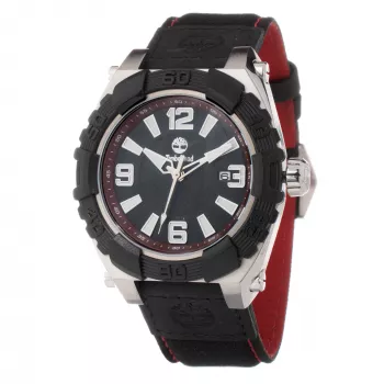 Timberland heren Henniker II analoog quartzhorloge 45mm blauwe wijzerplaat bruine lederen band 13321JS-12PNN
