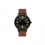 Timberland heren analoog kwartshorloge TDWGA2100902 43 mm roestvrijstalen kast bruine leren band