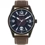 TIMBERLAND herenhorloge TBL16004JYU03 43mm blauwe wijzerplaat bruine leren band