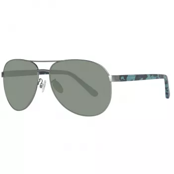 Timberland TB9086-6209D heren gepolariseerde zonnebril - mat zwart montuur, groene glazen
