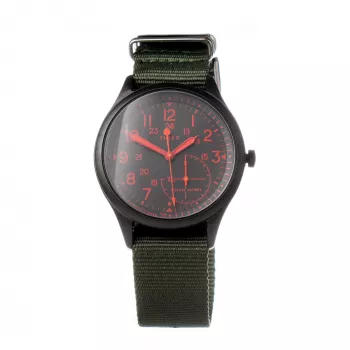 TIMEX Expedition North Field Post heren analoog quartz horloge 41 mm groene wijzerplaat bruin leren band TW2V11000LG