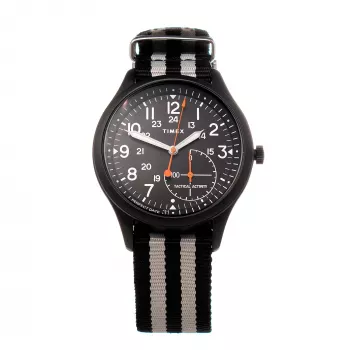 TIMEX Expedition North Field Post heren mechanisch handopwindhorloge 41mm RVS behuizing zwarte wijzerplaat bruine lederen band TW2V10600LG