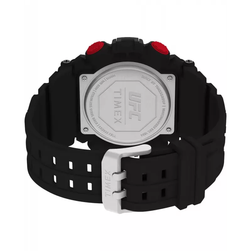TIMEX heren digitaal horloge quartz TW5M53700 50mm zwart resin siliconen