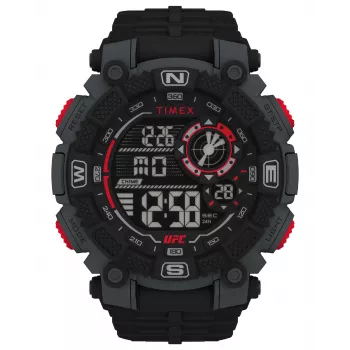 TIMEX heren digitaal horloge quartz TW5M53700 50mm zwart resin siliconen