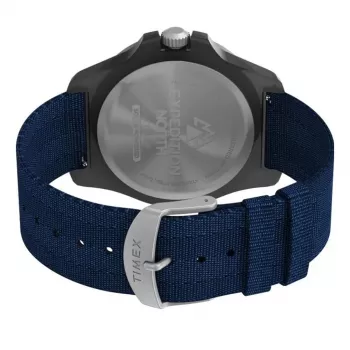 TIMEX heren Expedition North Field Post Solar horloge TW2V40300 – 46mm edelstaal, groene wijzerplaat, bruine leren band, solar quartz