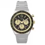 Timex heren TW2W64200 quartz horloge met bruine leren band en zwarte wijzerplaat, 40 mm