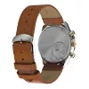 Timex TW2W64400 heren polshorloge 42mm zwarte wijzerplaat bruin leren band