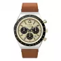 Timex TW2W64400 heren polshorloge 42mm zwarte wijzerplaat bruin leren band