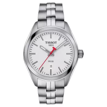 TISSOT T-Classic PR 100 dameshorloge 33 mm RVS zilveren wijzerplaat