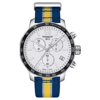 TISSOT T-Sport Chrono XL Classic herenhorloge 42mm bruine leren band zilveren wijzerplaat T09541717372