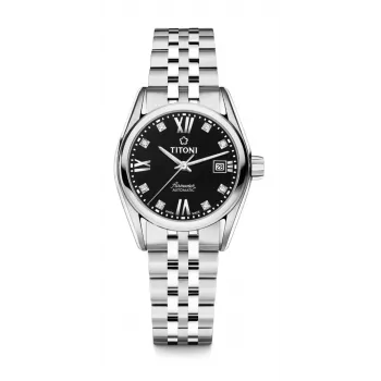 TITONI dames automatisch horloge 23909S-354 27mm RVS zilveren wijzerplaat