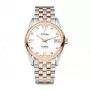 TITONI heren automatisch horloge 83909SRG-063 38,5mm roségoud PVD roestvrij staal zilveren wijzerplaat bruine leren band