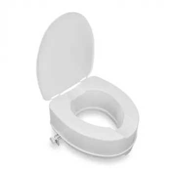 TM2 toiletverhoger met deksel, 10 cm verhoging, 225 kg belastbaar, wit