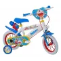 Toimsa Doraemon 12 kinderfiets - 12 inch wielen, stalen frame, blauw/wit