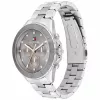 Tommy Hilfiger Damon heren quartz analoog horloge 40mm RVS blauwe wijzerplaat