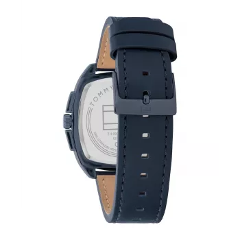Tommy Hilfiger heren 1710558 analoog quartz horloge 40 mm blauwe wijzerplaat bruin leer