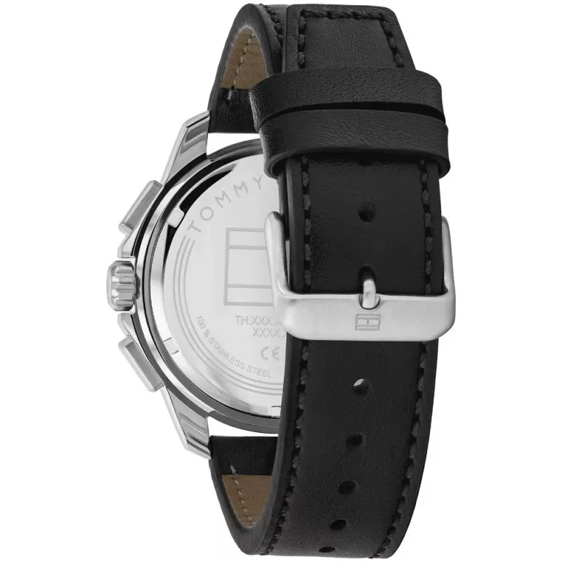 Tommy Hilfiger heren 1710619 analoog quartzhorloge 46mm blauwe wijzerplaat RVS