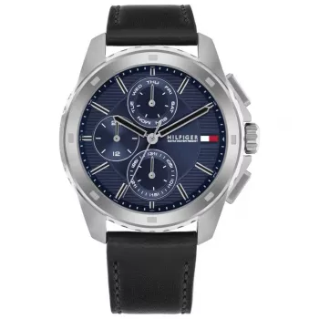 Tommy Hilfiger heren 1710619 analoog quartzhorloge 46mm blauwe wijzerplaat RVS