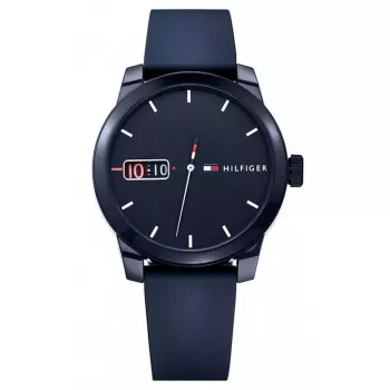 Tommy Hilfiger heren 1791381 analoog quartz horloge 42mm blauwe wijzerplaat bruin leer
