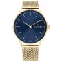 Tommy Hilfiger Heren 1791877 analoog quartz horloge 43mm RVS blauwe wijzerplaat