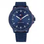 Tommy Hilfiger heren 1792022 analoog quartz horloge 48mm RVS blauwe wijzerplaat