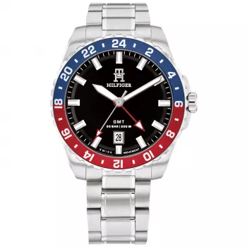 Tommy Hilfiger heren 1792131 analoog quartz horloge 42mm blauwe wijzerplaat bruin leer
