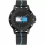 Tommy Hilfiger heren analoog quartz horloge 1791999 45 mm blauwe wijzerplaat bruin leer