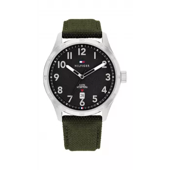 Tommy Hilfiger heren Damon quartz analoog horloge 1710593 43mm blauwe wijzerplaat edelstaal