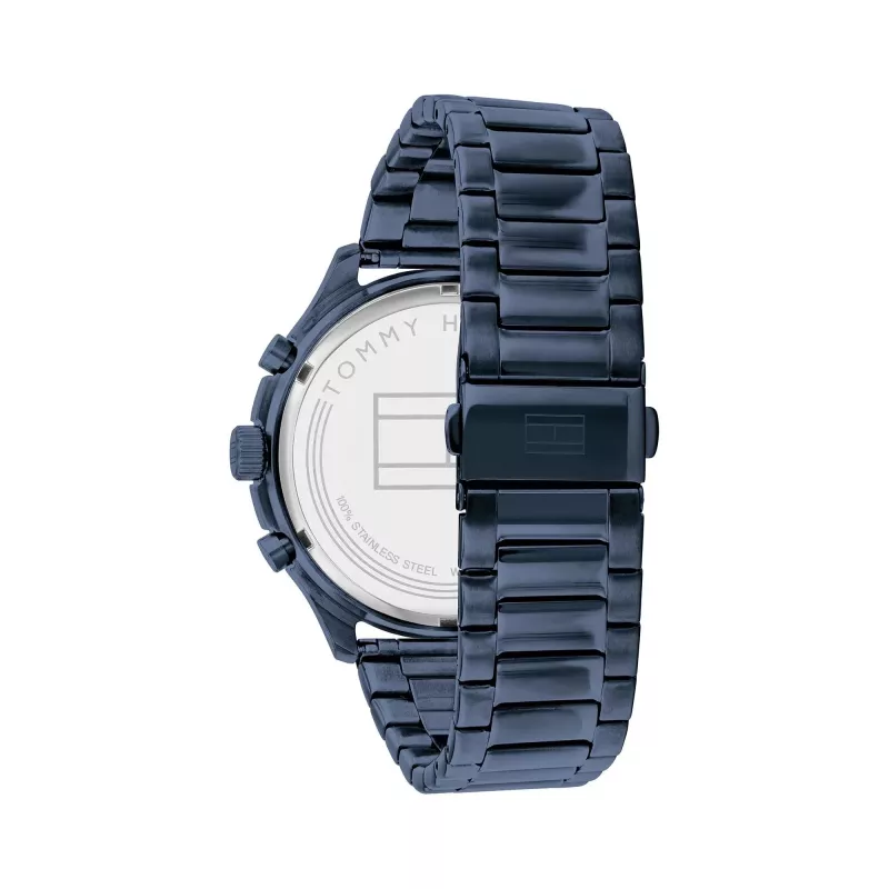 Tommy Hilfiger heren Damon quartz horloge 1791853 44mm blauw silicone