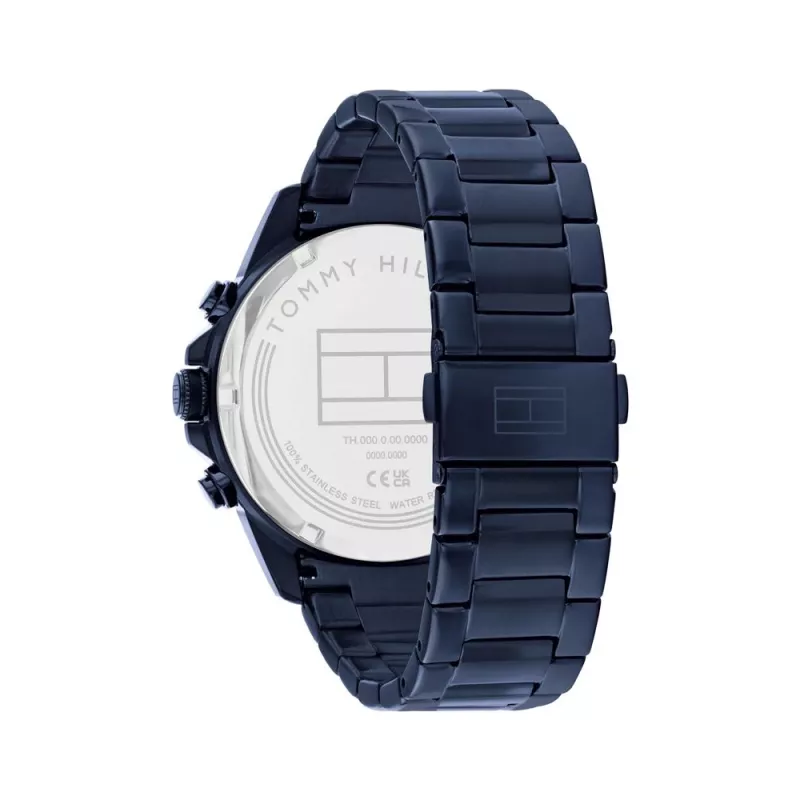 Tommy Hilfiger heren Decker quartzhorloge 1710652 46mm blauwe wijzerplaat edelstaal