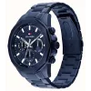 Tommy Hilfiger heren Decker quartzhorloge 1710652 46mm blauwe wijzerplaat edelstaal