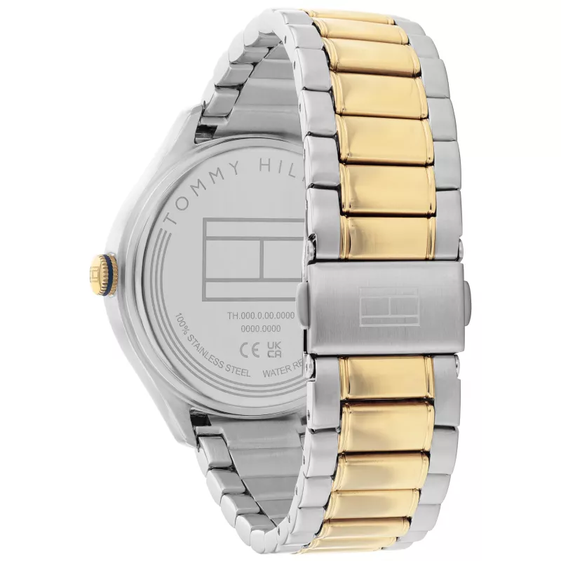 Tommy Hilfiger Heren Decker Quartzhorloge 1782658 40mm Blauwe wijzerplaat RVS